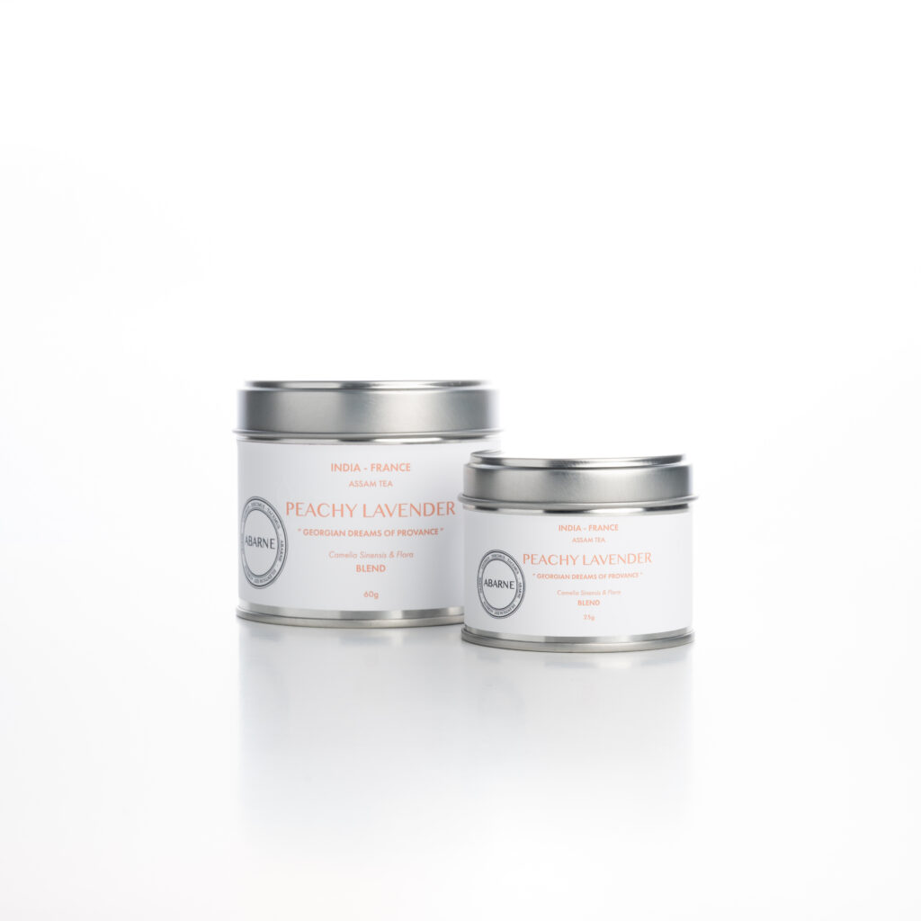 Peachy lavender duo tin can